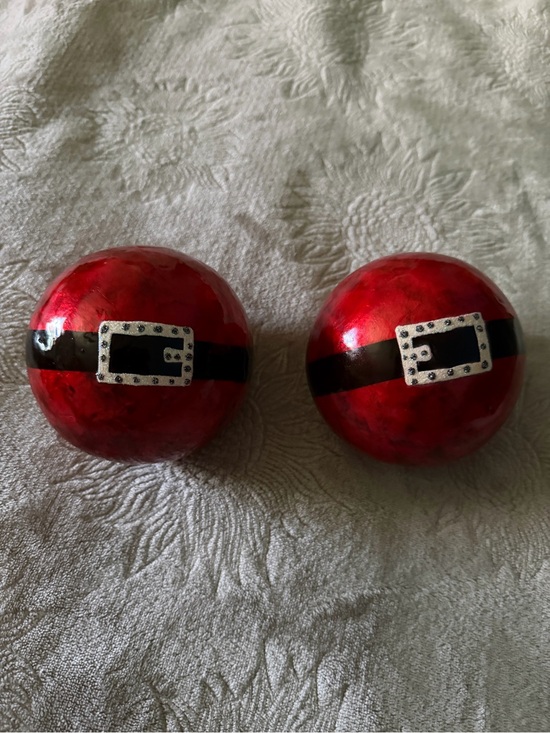 Pier 1 Other - Pier 1 Red Santa Belt Decorative Orbs